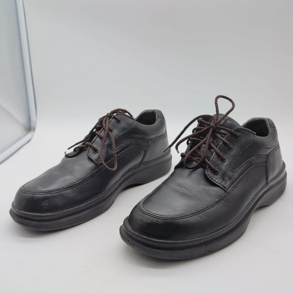 Red Wing Shoes Sz 10.5 B Safety Black Leather Lace-Up Derby Oxfords 8636